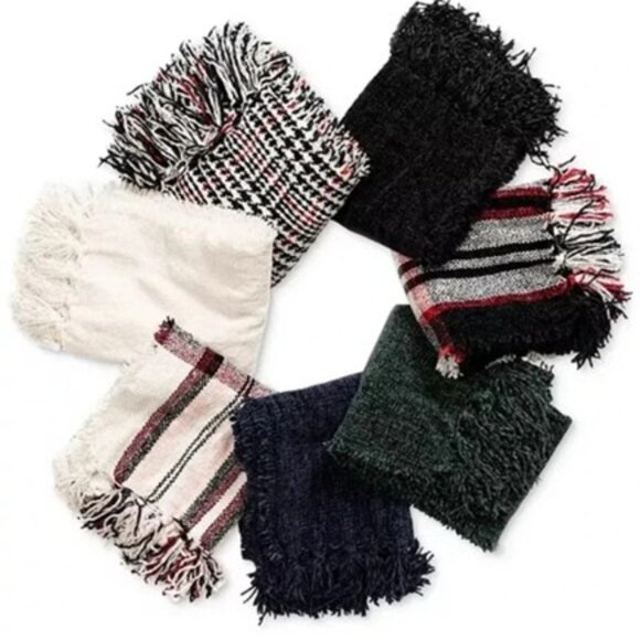 Style & Co Houndstooth Windowpane Scarf NWT - Picture 3 of 3